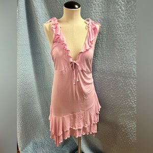 Pink ruffled dress